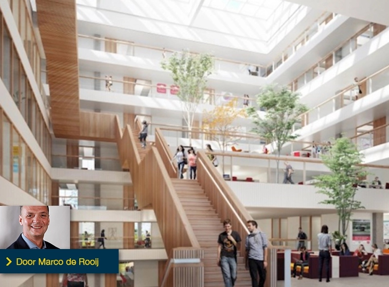 Case Hogeschool Rotterdam: utiliteitsdeuren met eikenhouten look